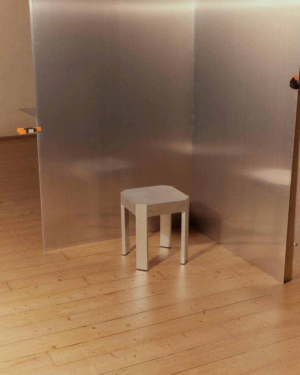 Frame Low Stool – Aluminium by Fomu Studio — alternate view 2