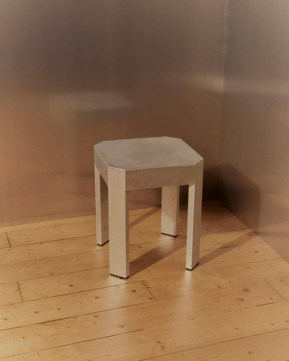 Frame Low Stool – Aluminium by Fomu Studio — alternate view 1