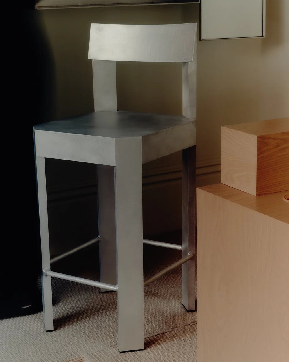 Frame Counter & Bar Stool II – Aluminium by Fomu Studio — alternate view 2