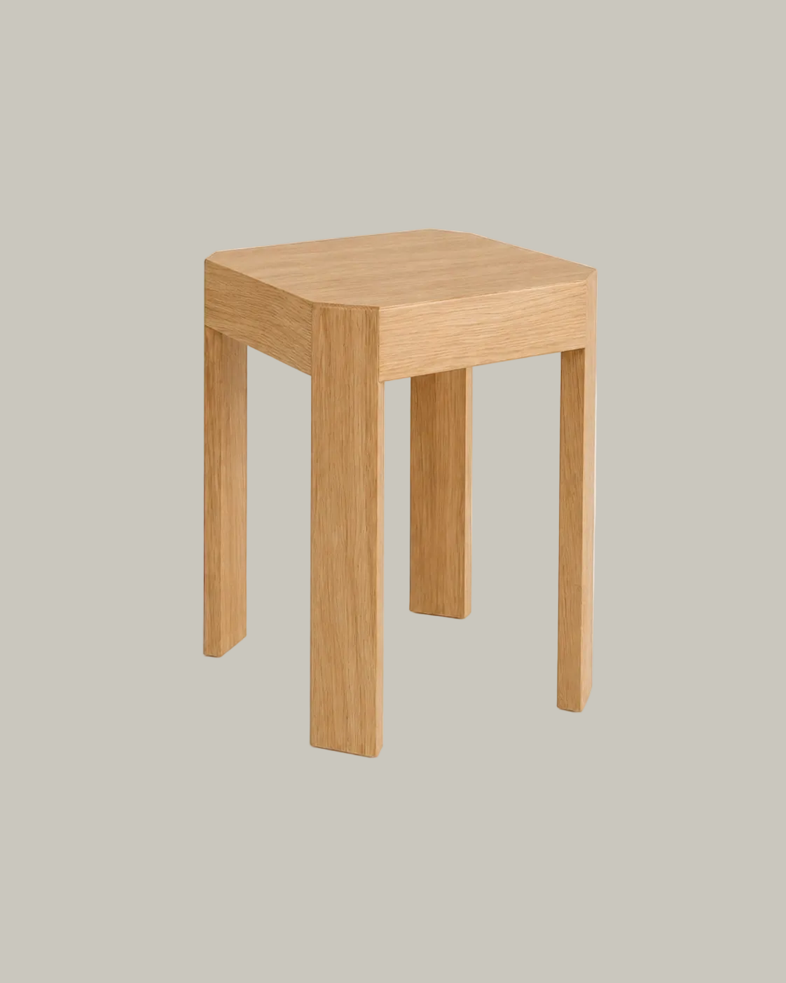 Frame Low Stool – American Oak by Fomu Studio