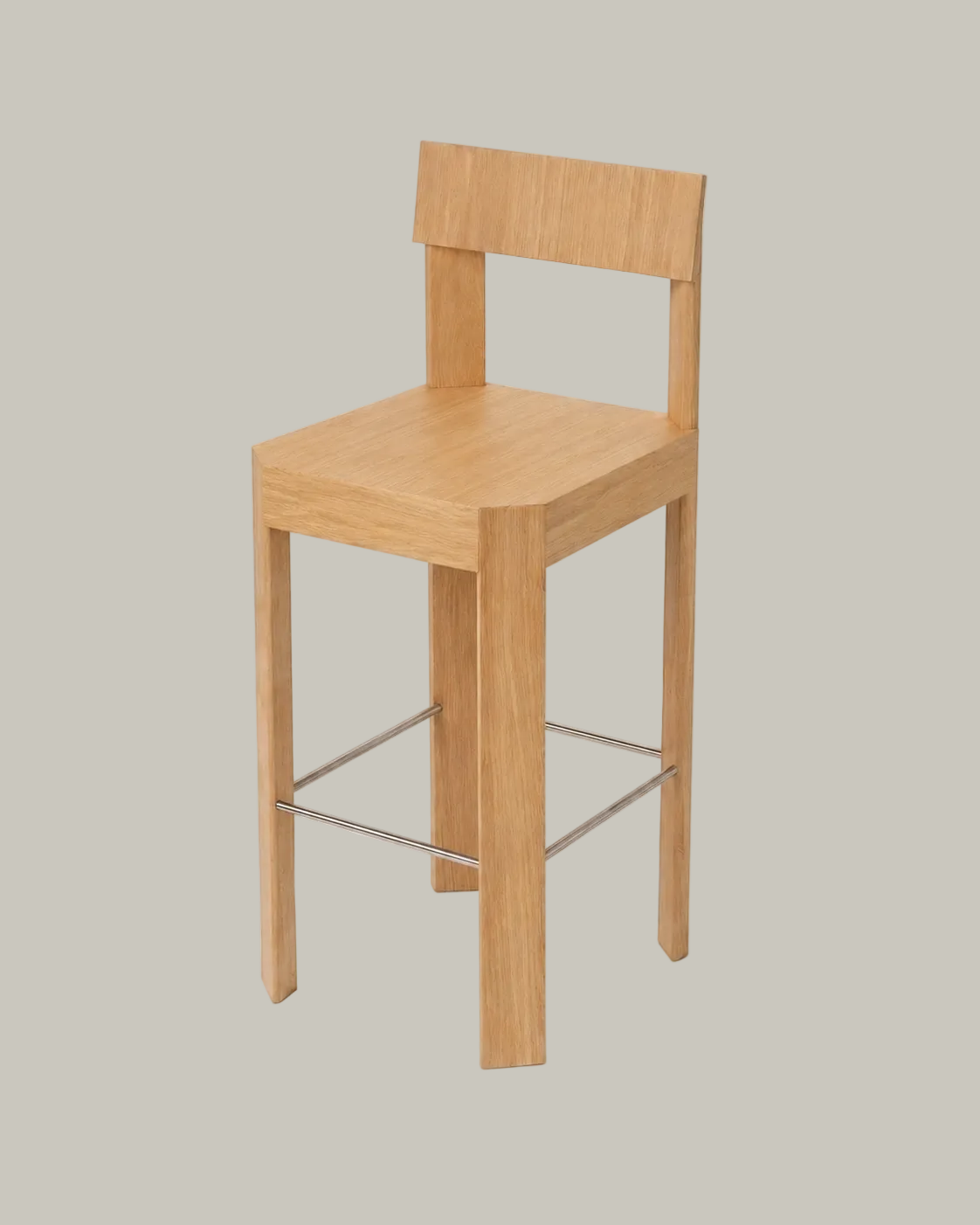 Frame Counter & Bar Stool II – American Oak by Fomu Studio
